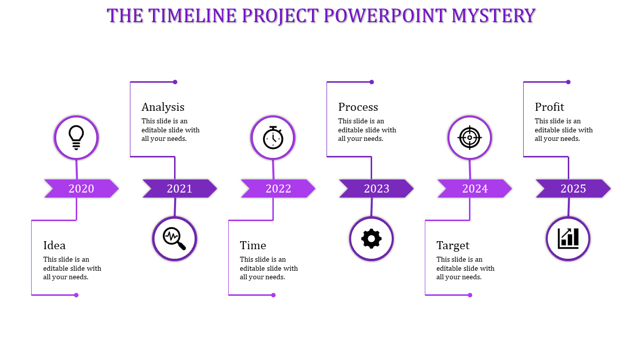 Timeline Project PowerPoint Template and Google Slides